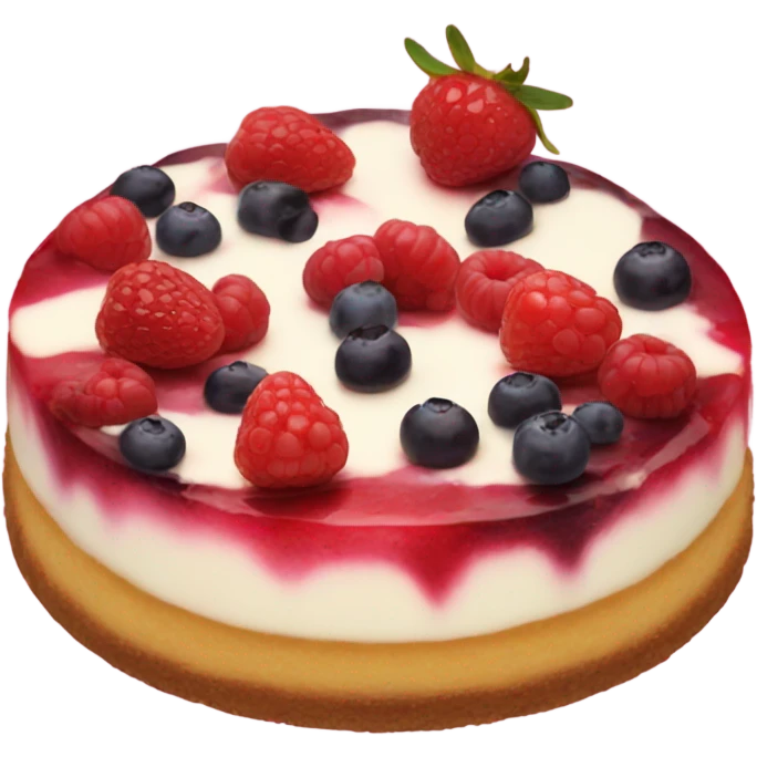 Realistic berry cheesecake  emoji