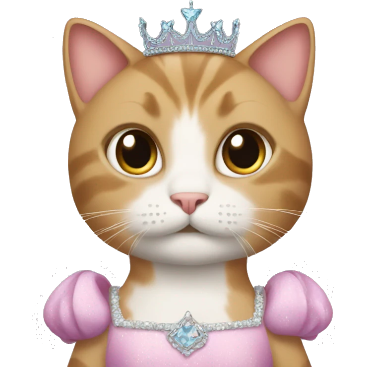 a cat with a princess dress emoji