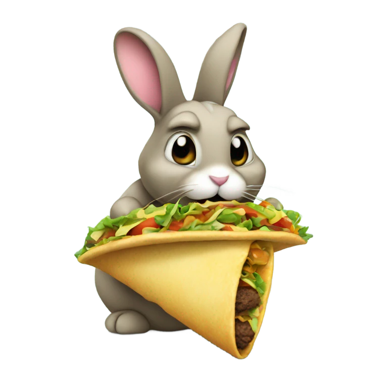 bunny eating a taco  emoji