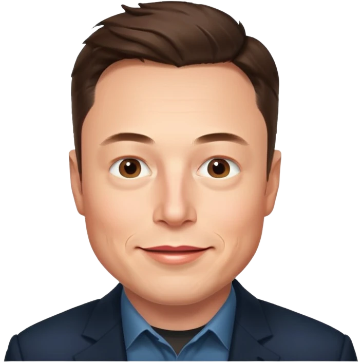 only the head no shoulders of elon musk  emoji