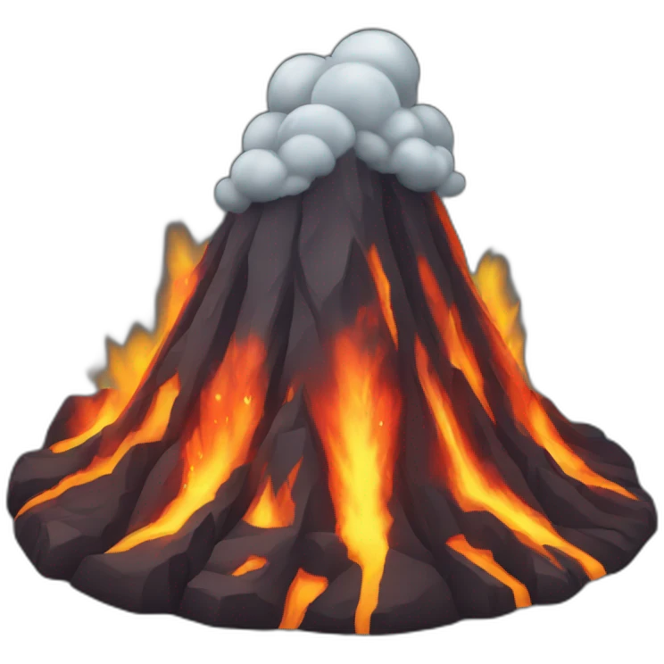 Volcán de fuego emoji