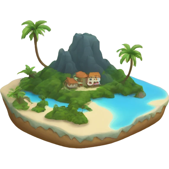 island with letter emoji