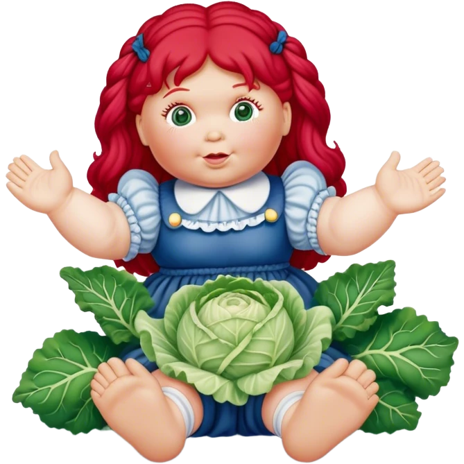 vintage cabbage patch doll red hair emoji