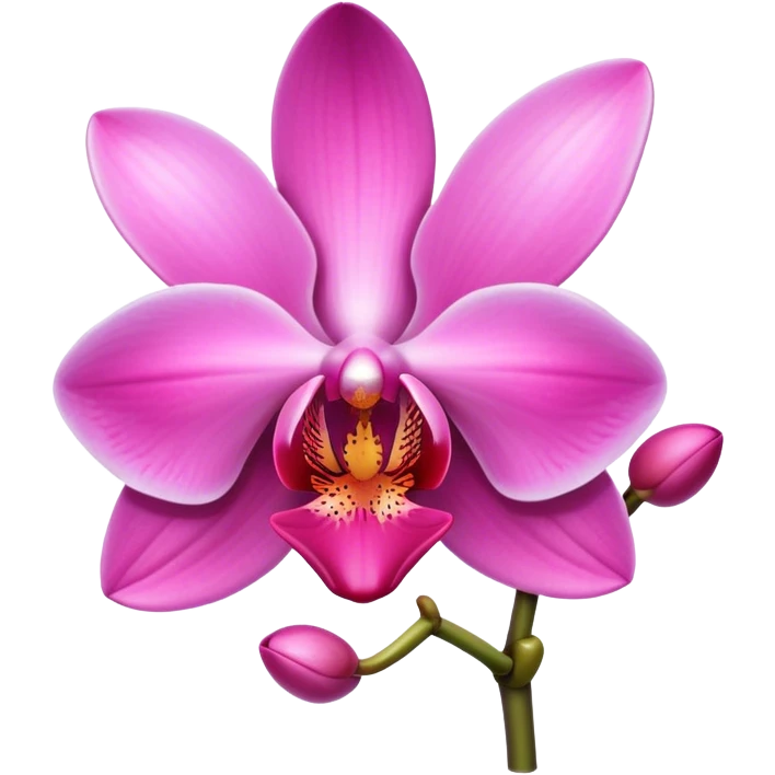 pink orchid emoji