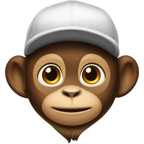 girl monkey wearing a capr emoji