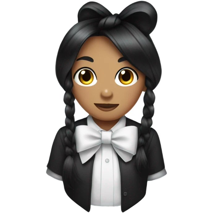 bow in black hair emoji