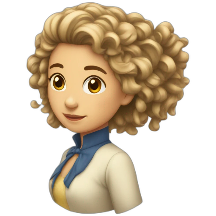 menina com cabelo para cima emoji