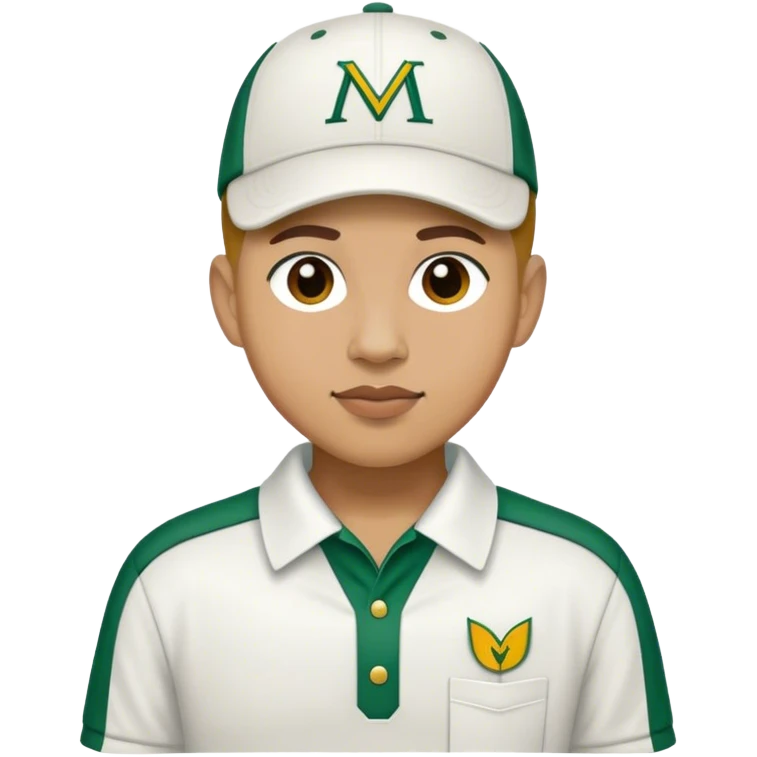 Me wearing the masters caddie outfit emoji
