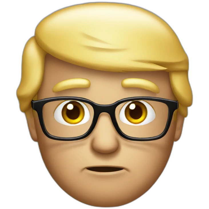Trump with glasses  emoji