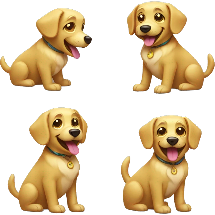 happy golden dog emoji