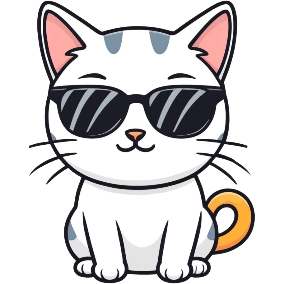 Cat with sunglasses emoji