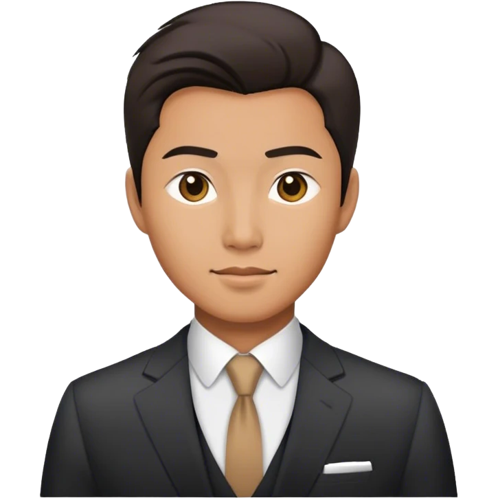 asian Man in suit, elegant emoji