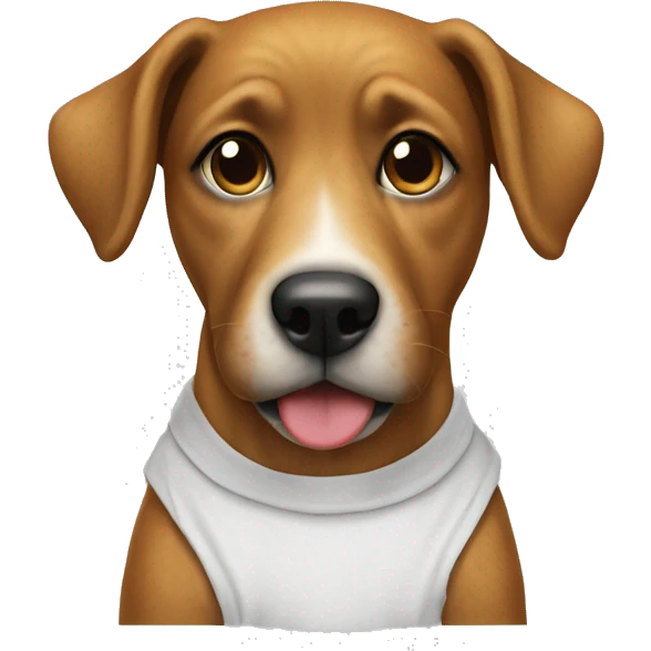 Dog with t shirt emoji