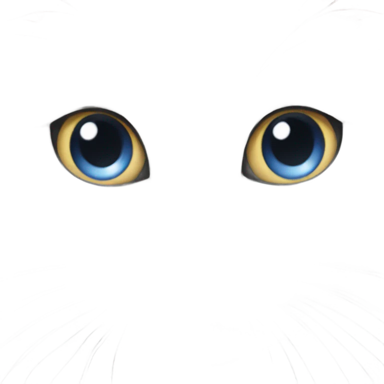 White cat with eyelashes  emoji