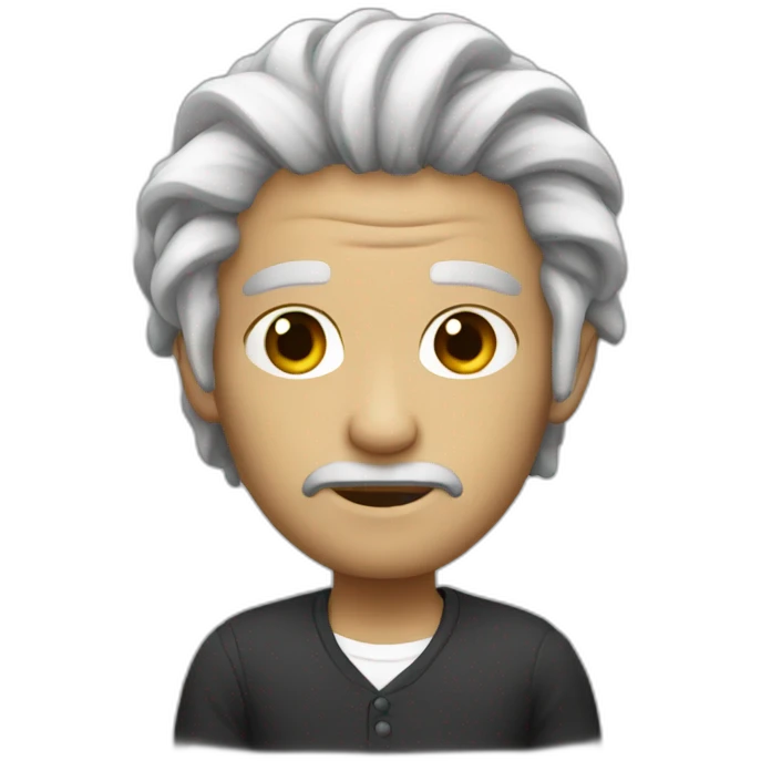 dread man white smart emoji