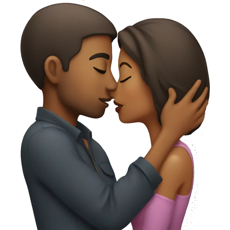 Man Kissing woman emoji