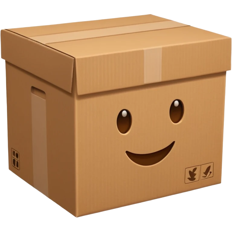 clean cardboard box  emoji