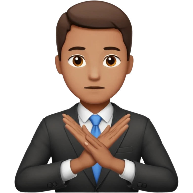 decision gesture Man crosshands emoji