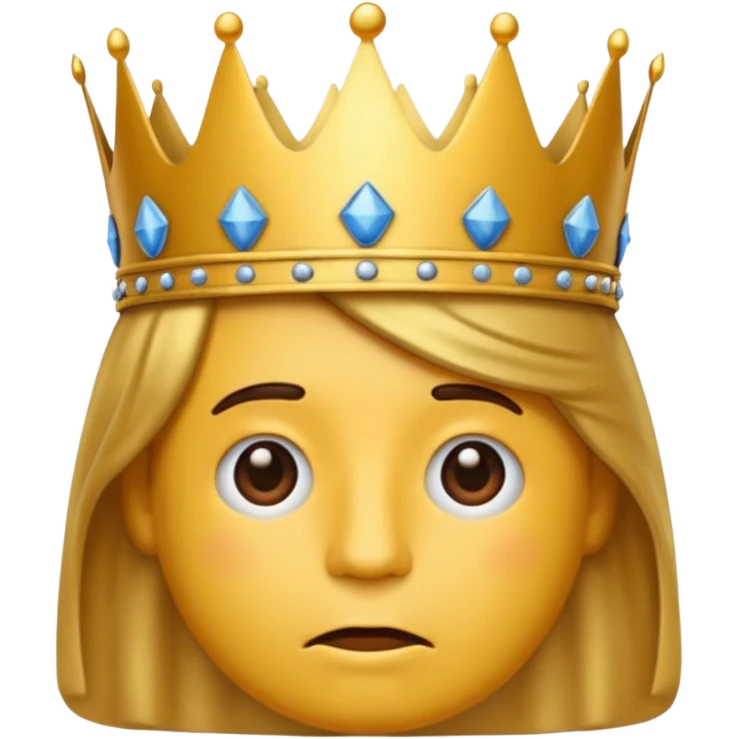 Tired emoji wearing a king’s crown emoji