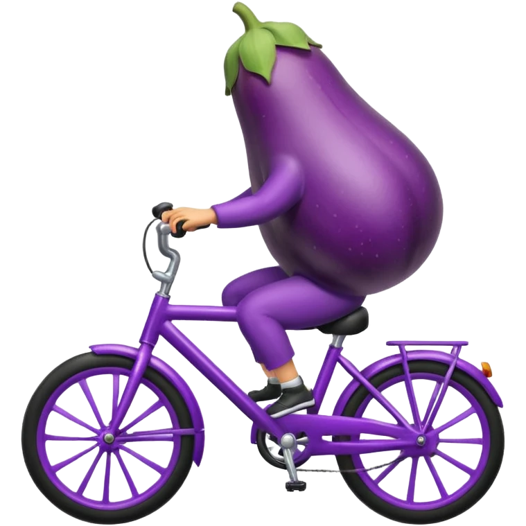 Eggplant riding bike  emoji
