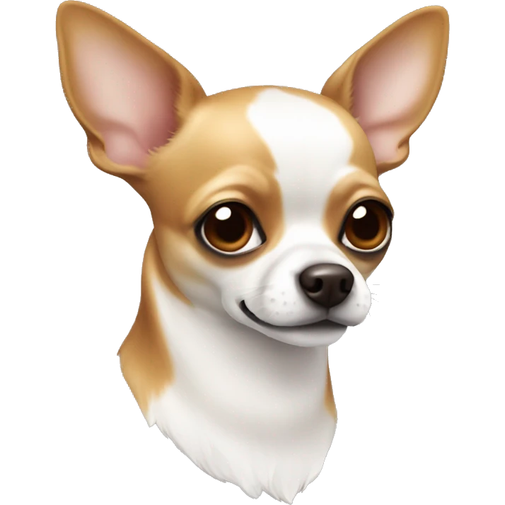 White and brown deer head chihuahua  emoji