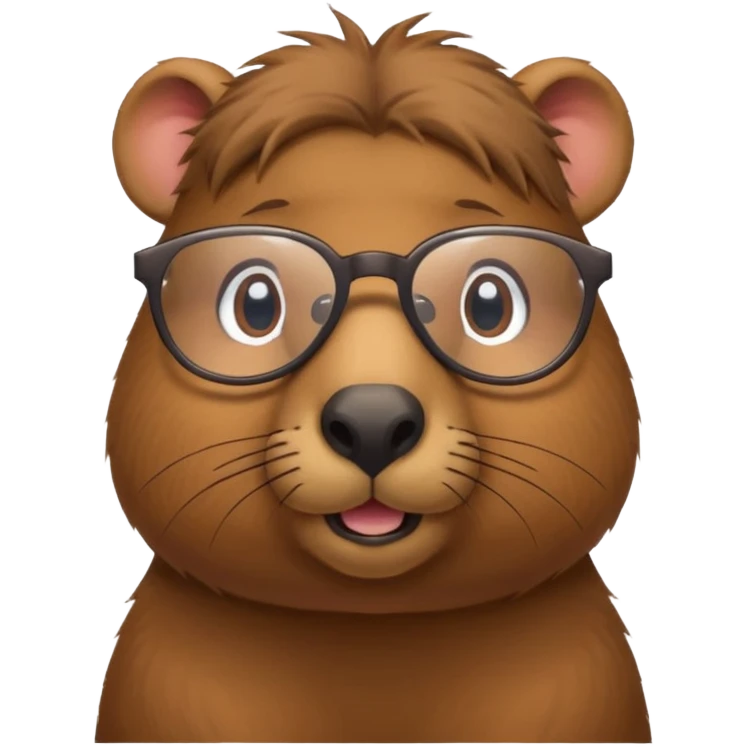 Capibara con lentes emoji