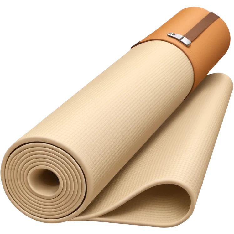 beige half rolled out yoga mat emoji