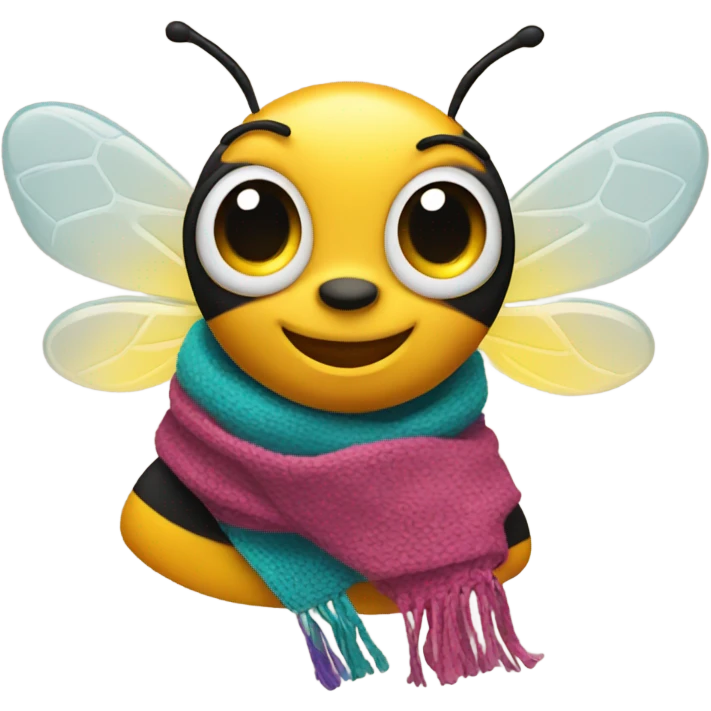 Bee wearing scarft emoji