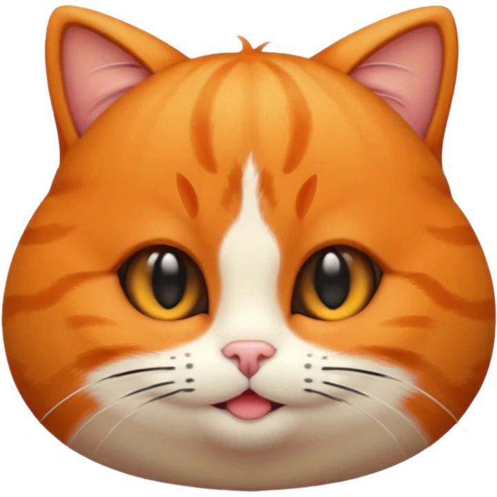 Orange cartoon Katze mit schwarzem melonenht emoji