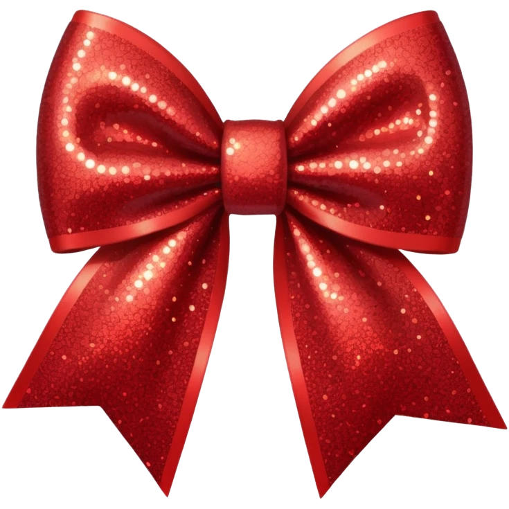 red glitter bow emoji