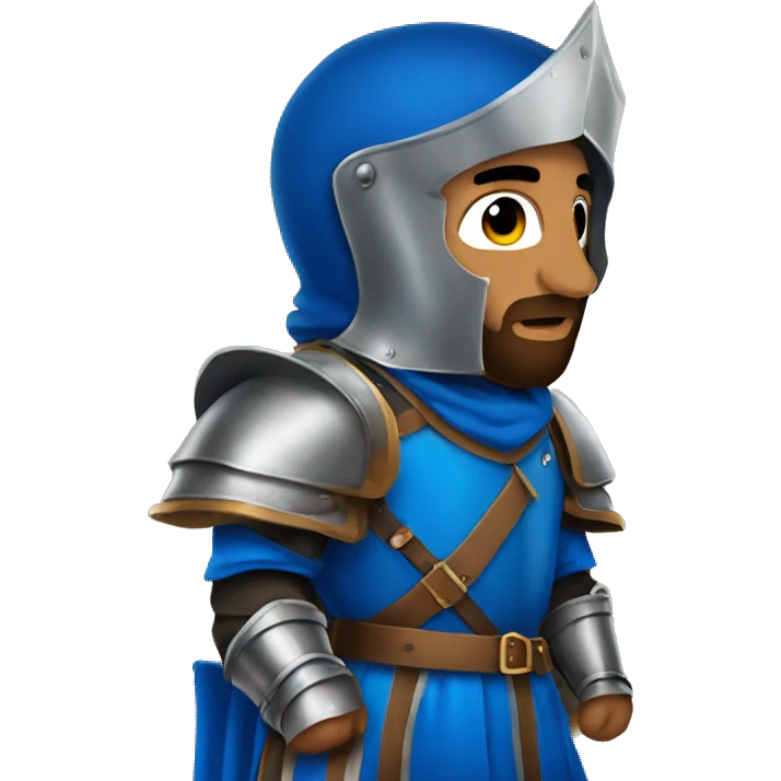 Drake as a knight wearing blue armor  emoji