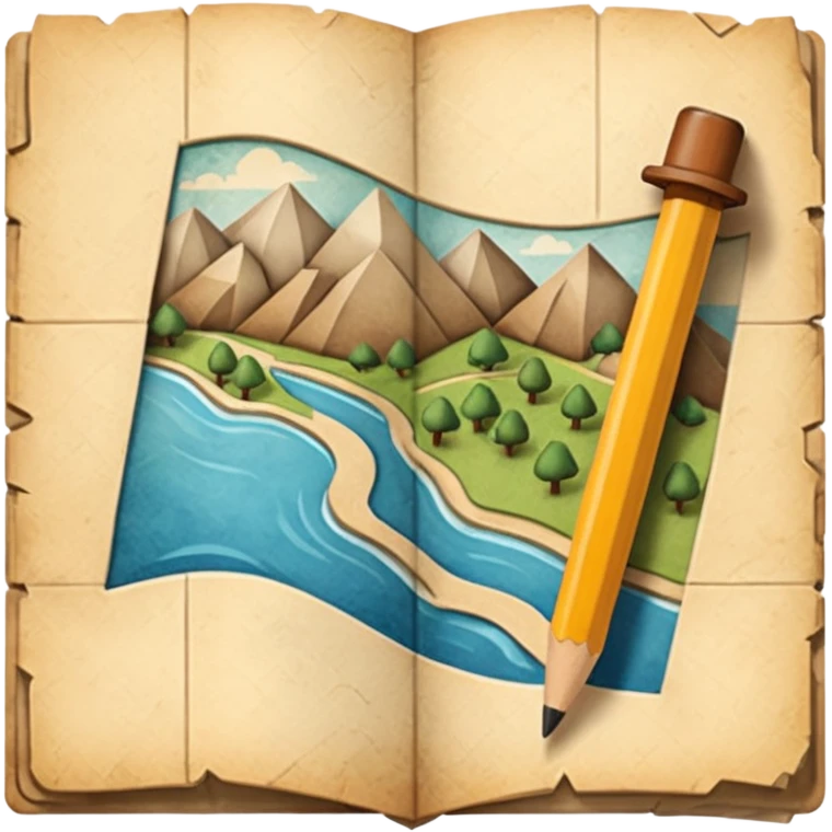 paper map emoji