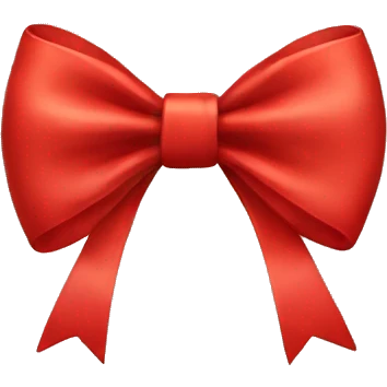 Red bow emoji emoji