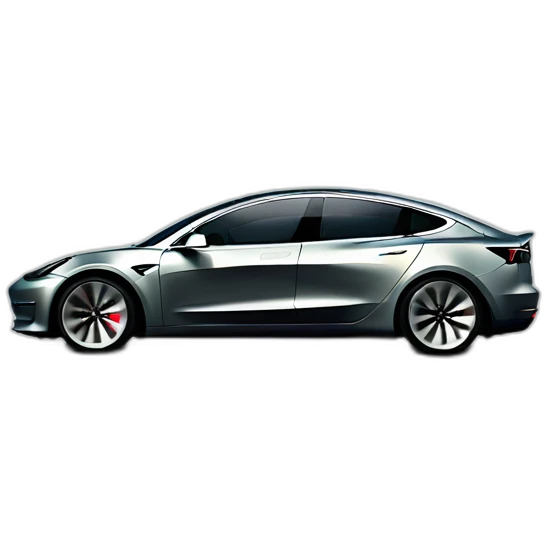Tesla model 3 on highway emoji