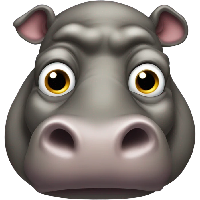 Ugly fat hippo emoji