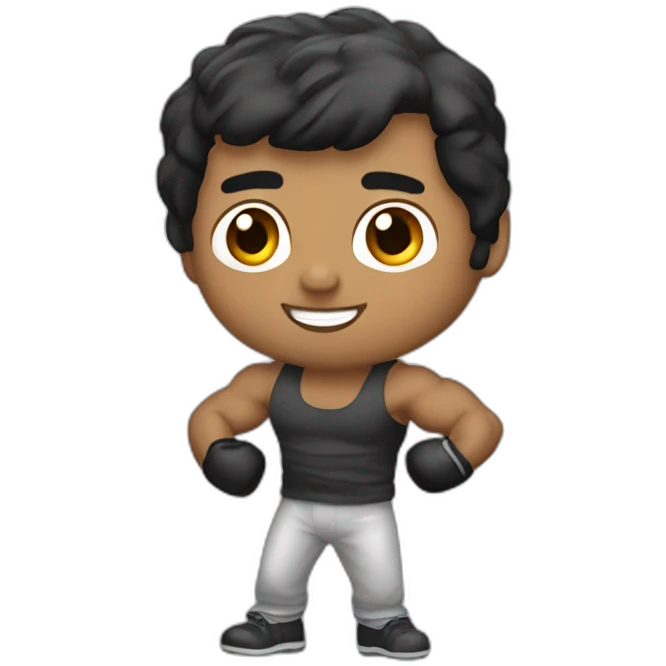 Rocky balboa waving emoji