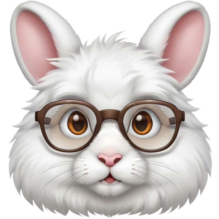 rabbit with glasses on emoji