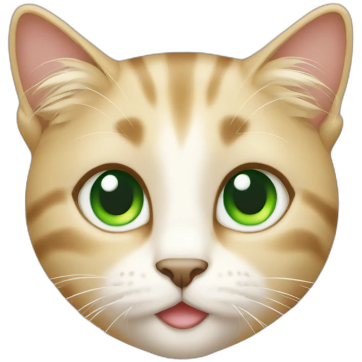 Cat female with long blonde hair an green eyes emoji