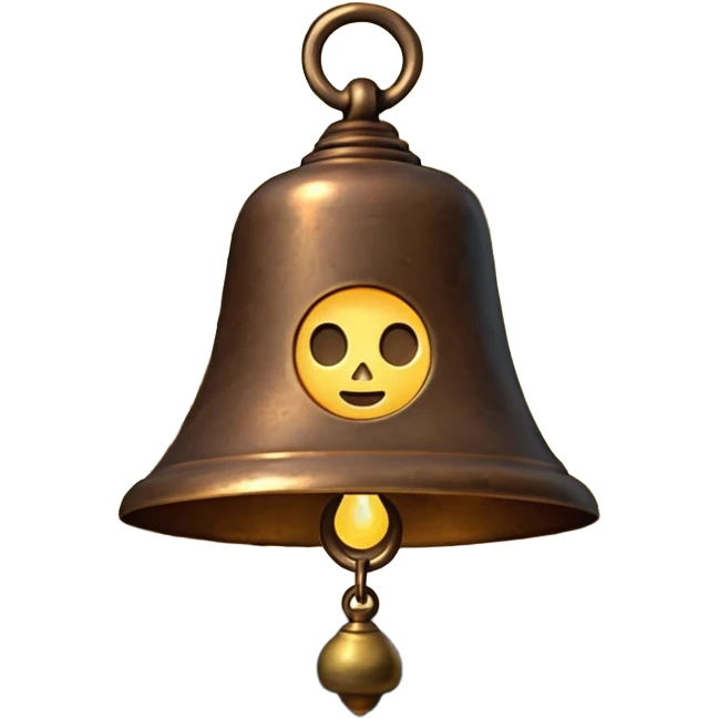 the midnight bell with moon at the back emoji