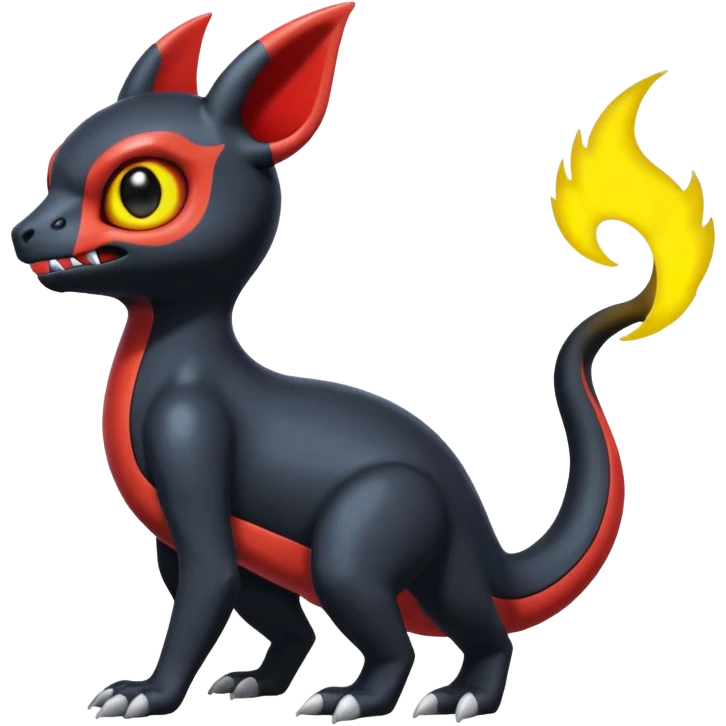 Shiny Duskull-Umbreon-Charmeleon-Fakémon-hybrid-creature (full body)  emoji