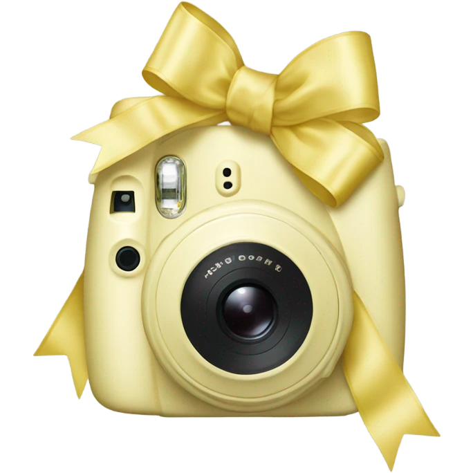 light yellow instax in bow emoji