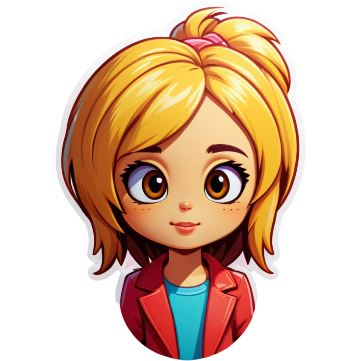 Chica con pelo lacio  emoji