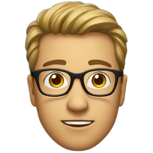 Guy with spectacle emoji