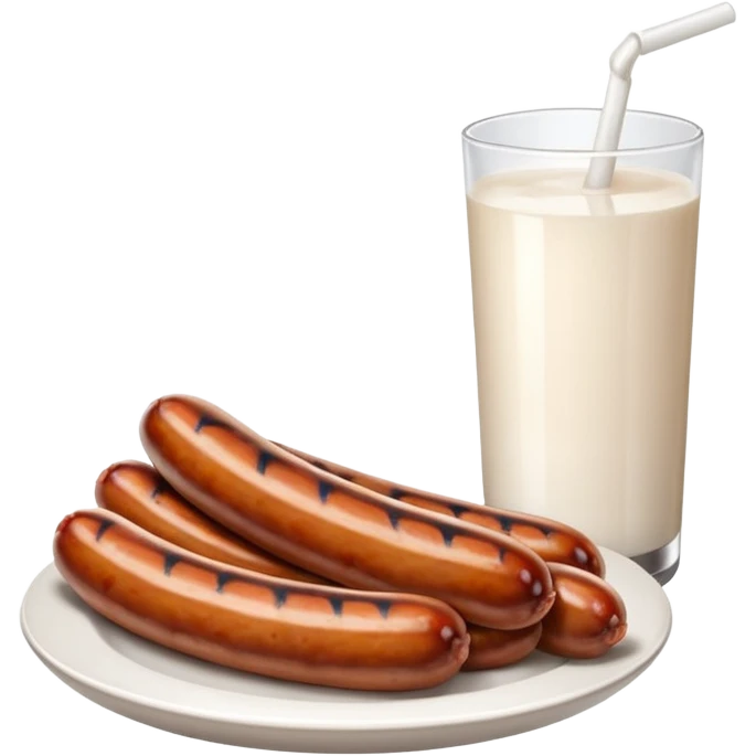 Sausage with milk emoji