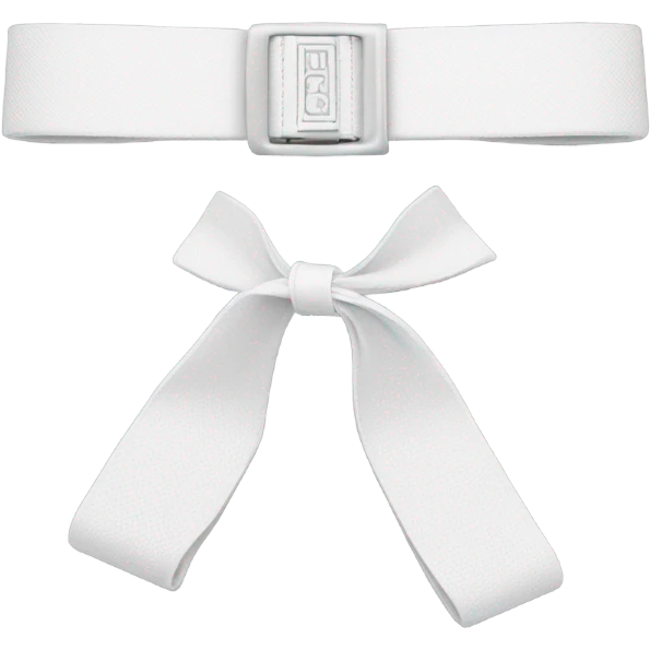 Jui jitsu white belt  emoji