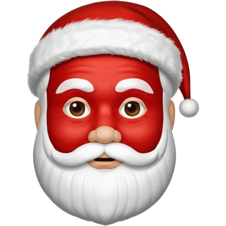 Santa in a skincare mask emoji