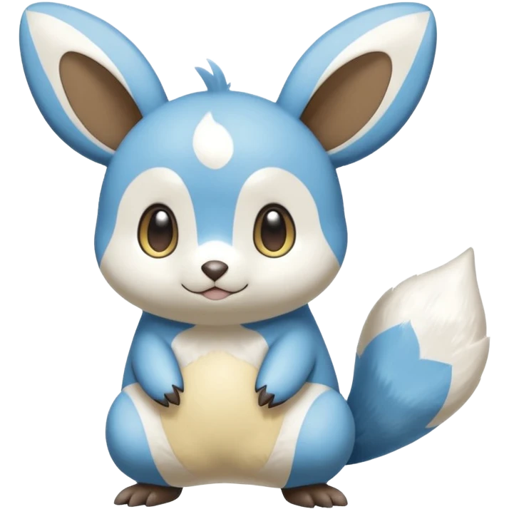 Shiny Minccino-Piplup-Oshawott-Emolga-Minun-Hybrid (Full body) emoji