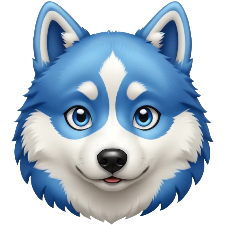 black and white batman husky with blue eyes emoji