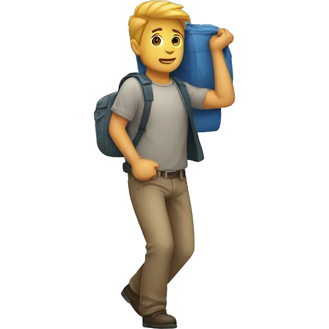man carries emoji