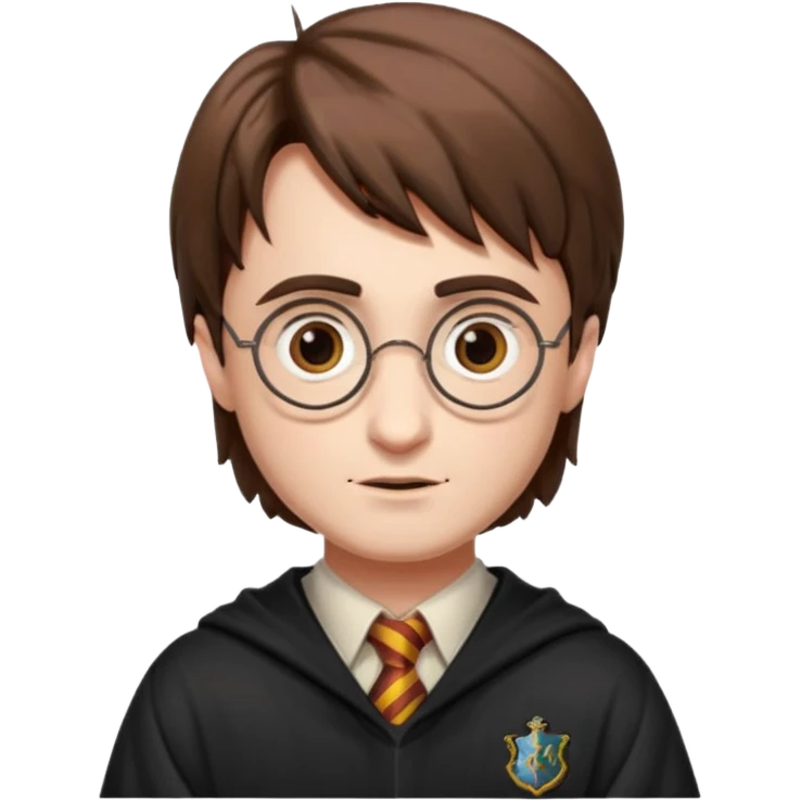 Harry Potter asa kahverengi ve düz emoji